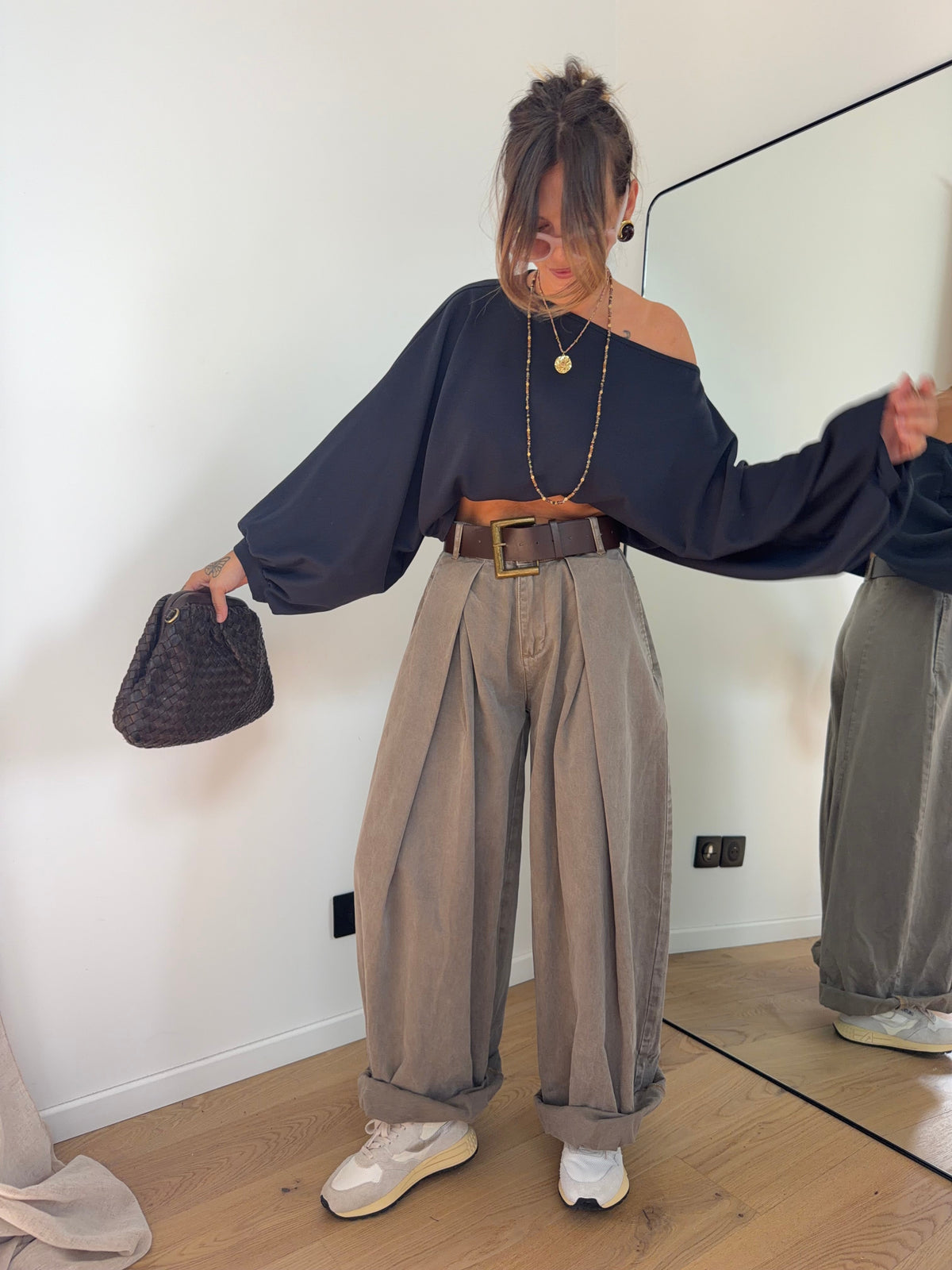Pantalon & ceinture Brune - taupe