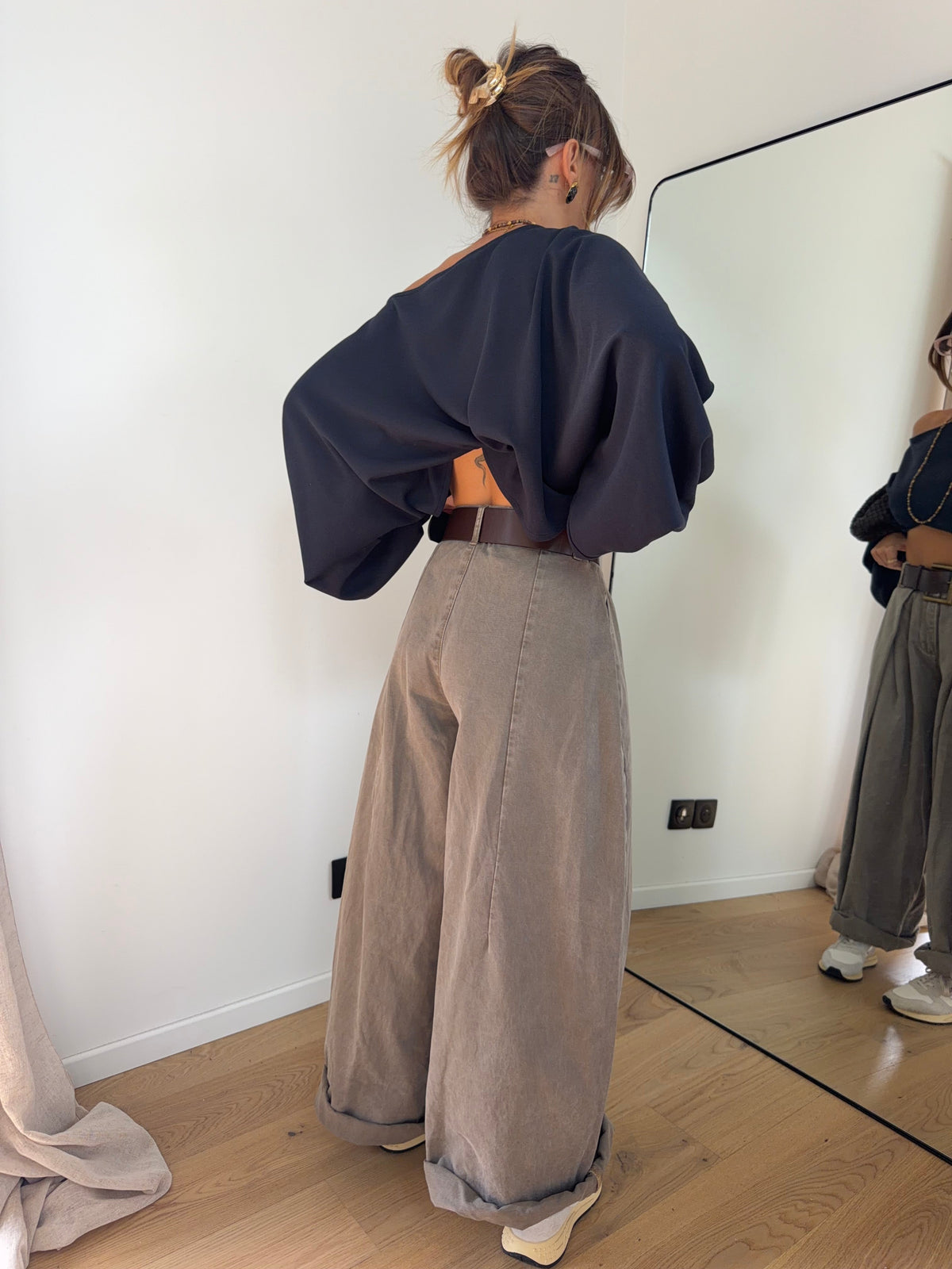 Pantalon & ceinture Brune - taupe