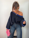 Pull Bali - bleu et bleu électrique