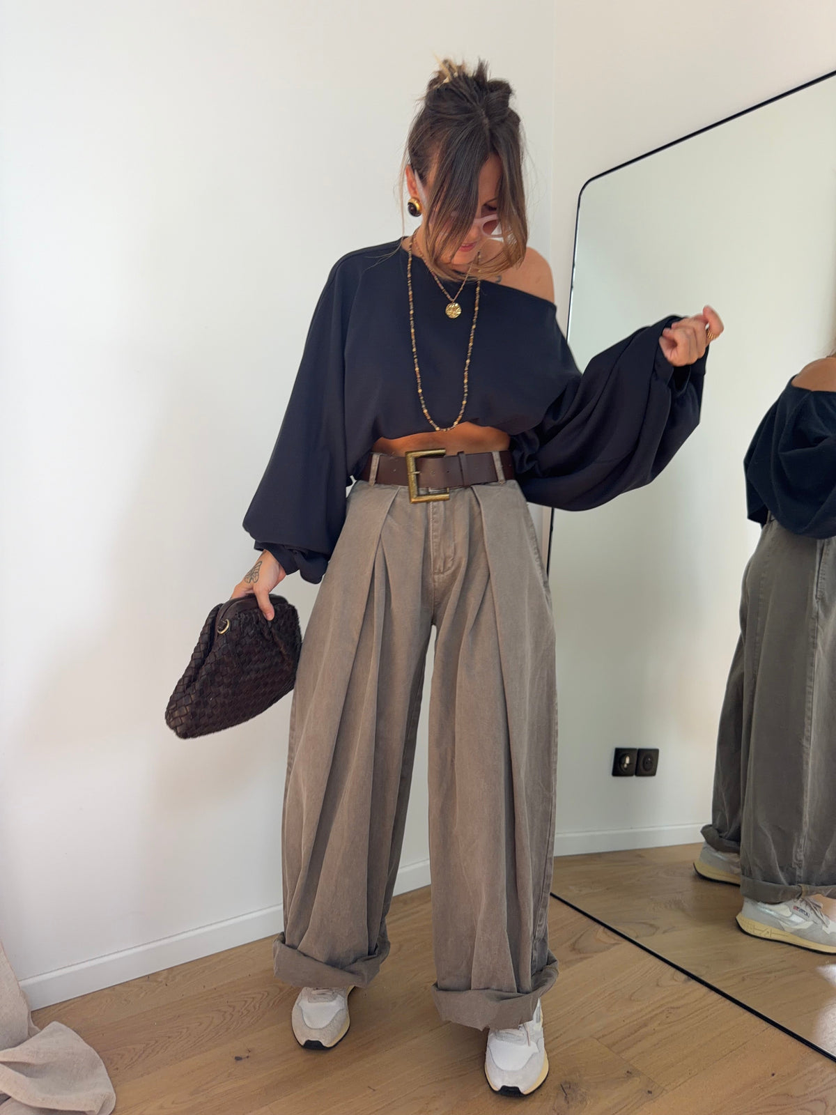 Pantalon & ceinture Brune - taupe