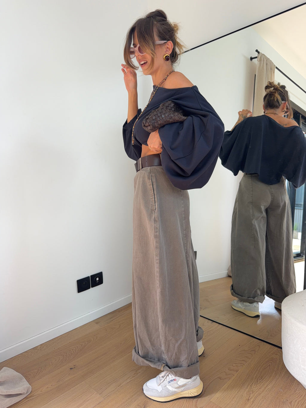 Pantalon & ceinture Brune - taupe