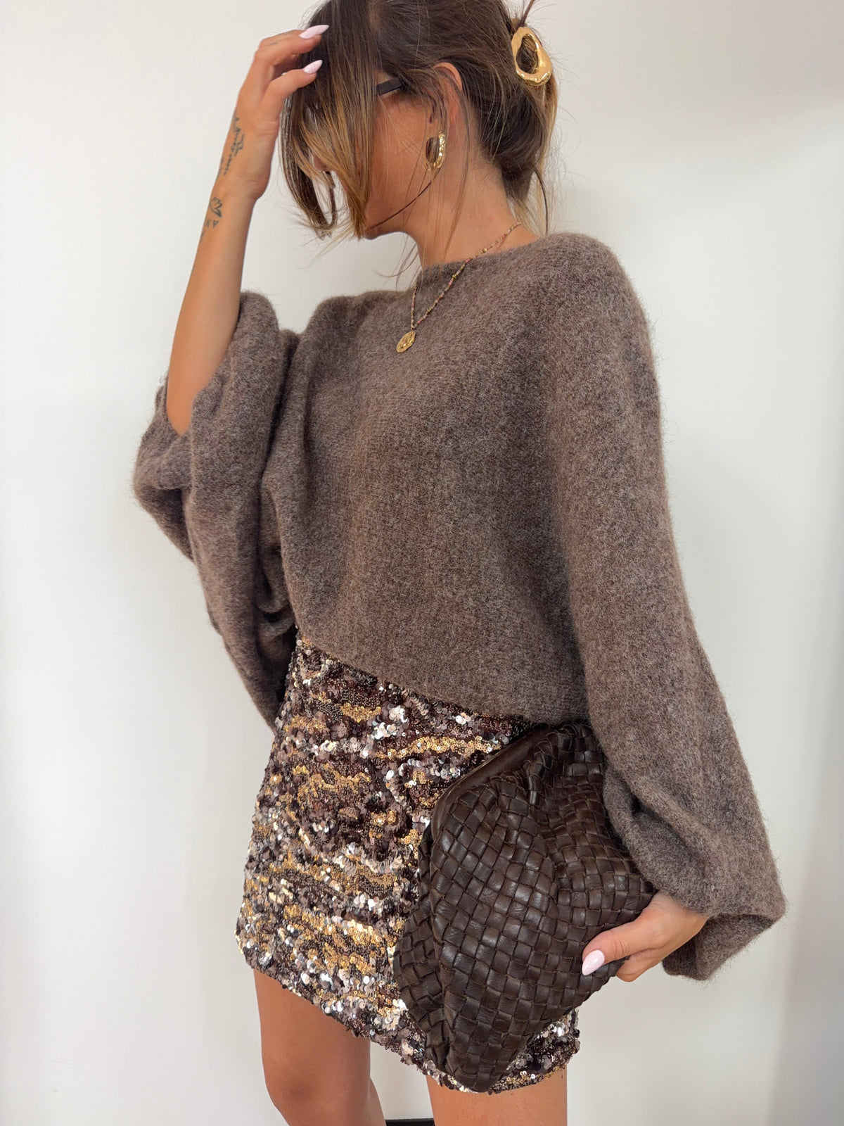 Pull oversize - moka