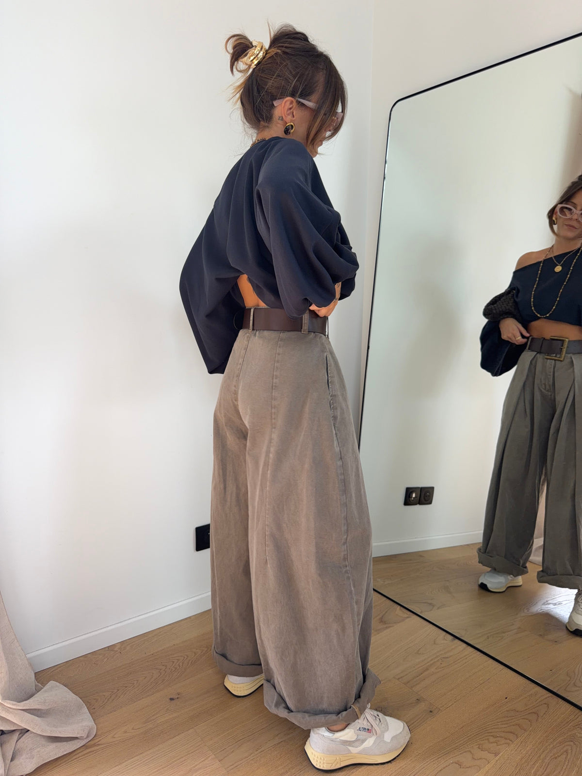 Pantalon & ceinture Brune - taupe