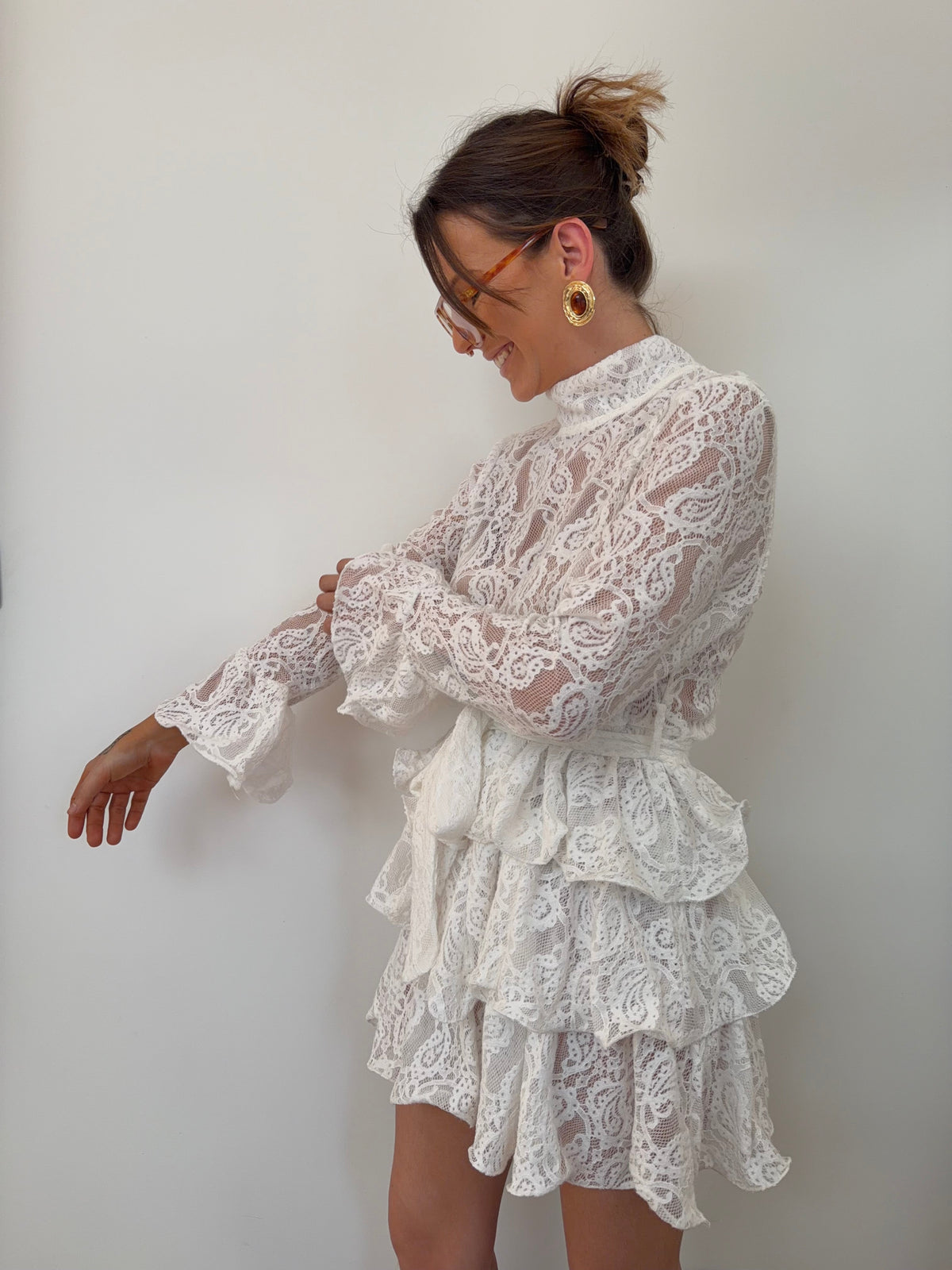 Robe dentelle - blanche