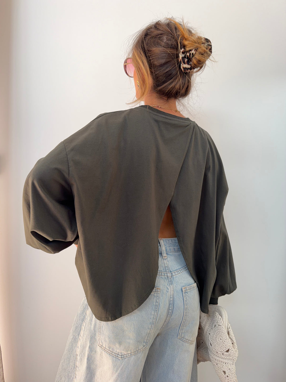 T-shirt long Mia - kaki